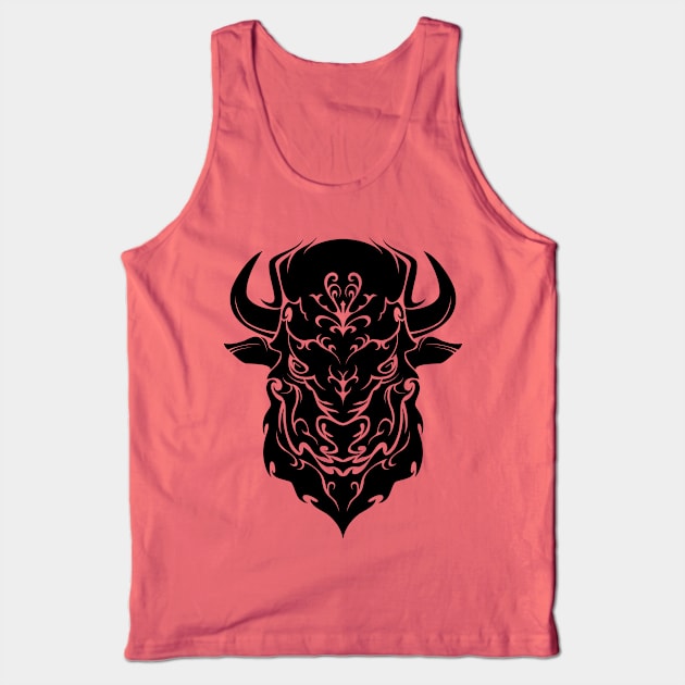 Tribal Bison Tank Top by TurkeysDesign